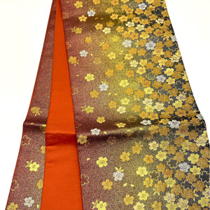 リサイクル着物】袋帯 桜模様 織り出し 427cm 正絹 Sランク 六通 セミ